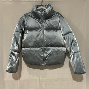 Silver Metallic Puffer Jacket (S)